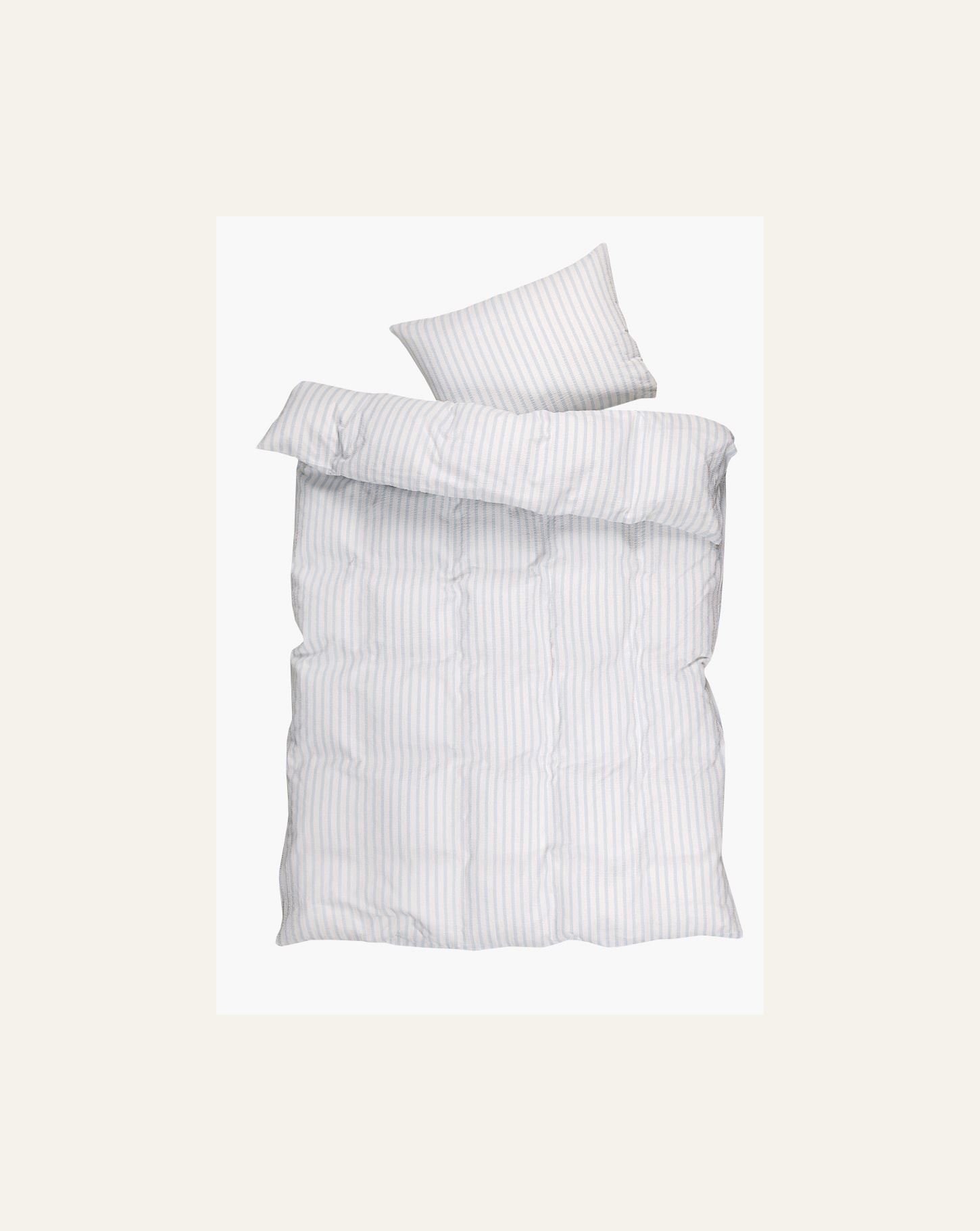 Krepp sengesett tåkeblå - 2