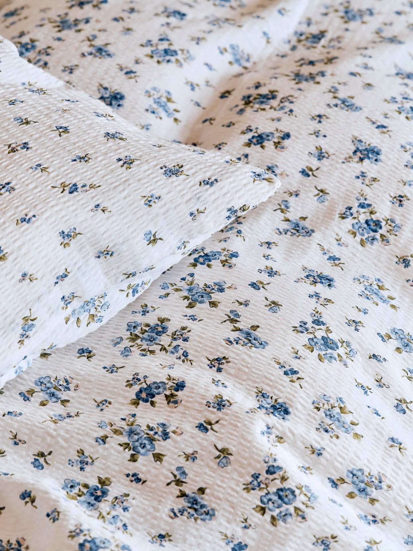 Krepp sengesett blå - 4