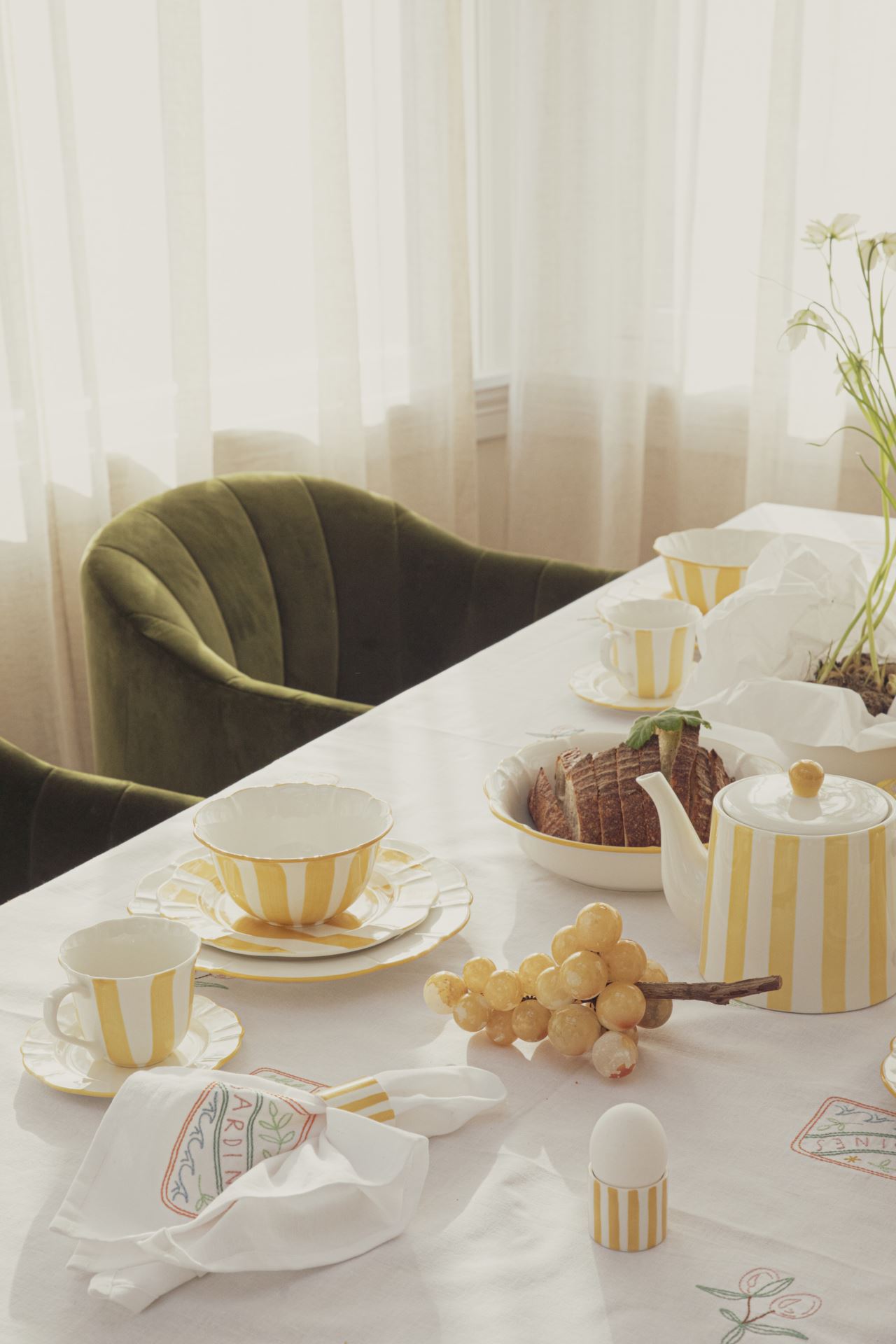 4 pk serviettringer gul - 4