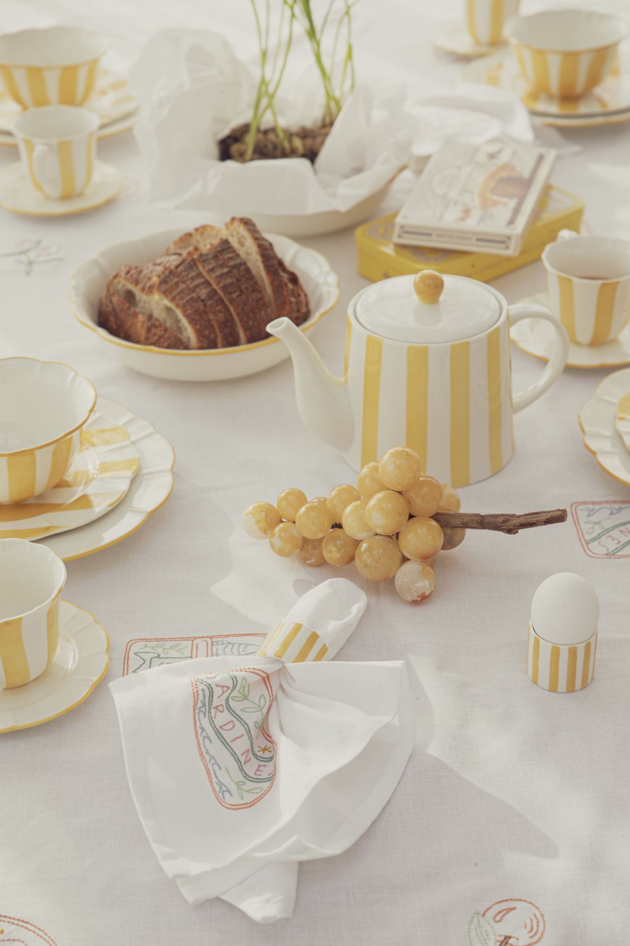 4 pk serviettringer gul - 5