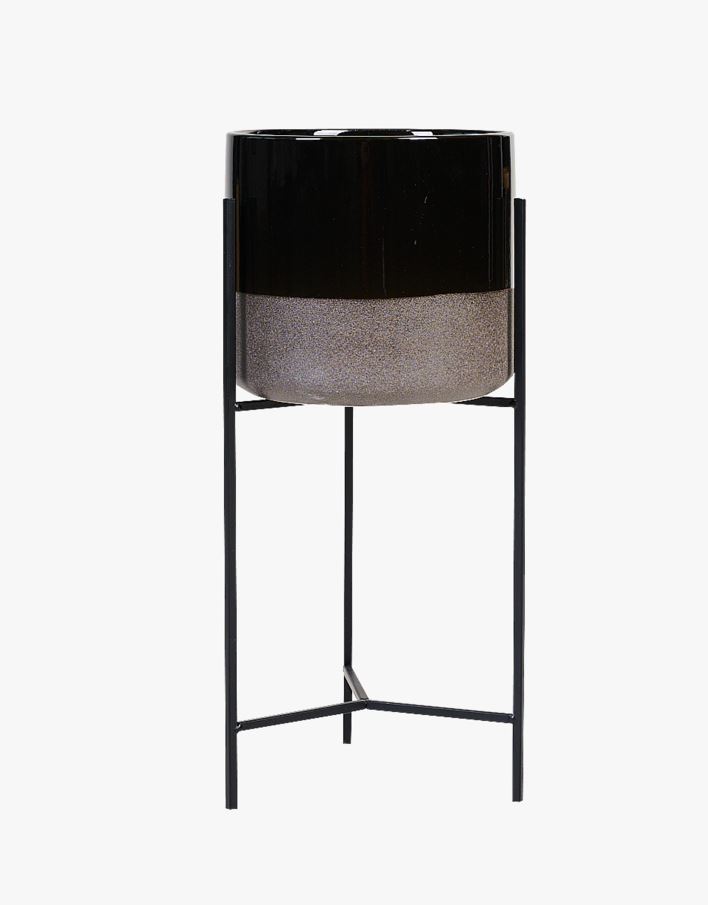 Blomsterpotte svart - 22,5x50 cm svart - 1