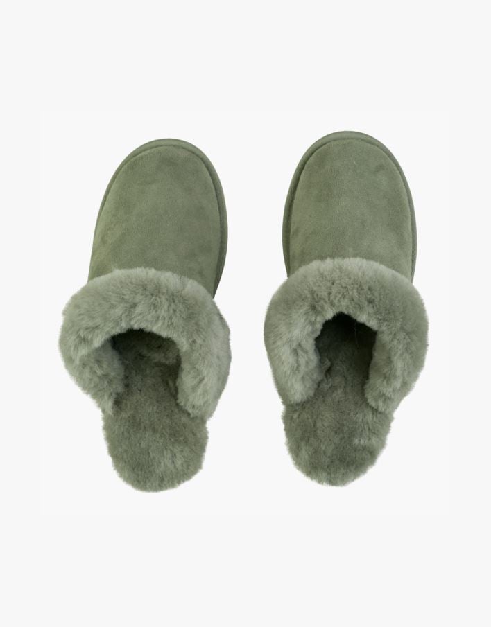 Skinntøfler olivengrønn - 39/40 olivengrønn - 1