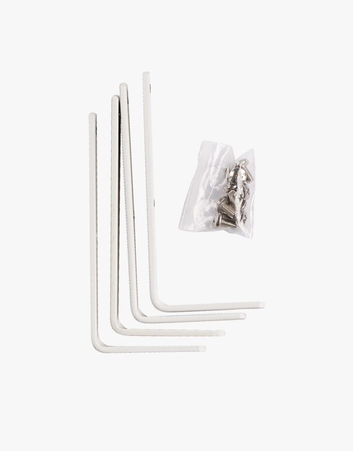 Veggvinkel 4 stk hvit - 10 cm hvit - 1