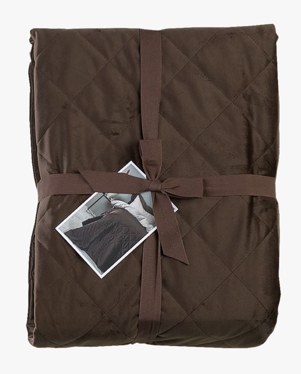 Sengeteppe mørk brun - 180x260 cm mørk brun - 1