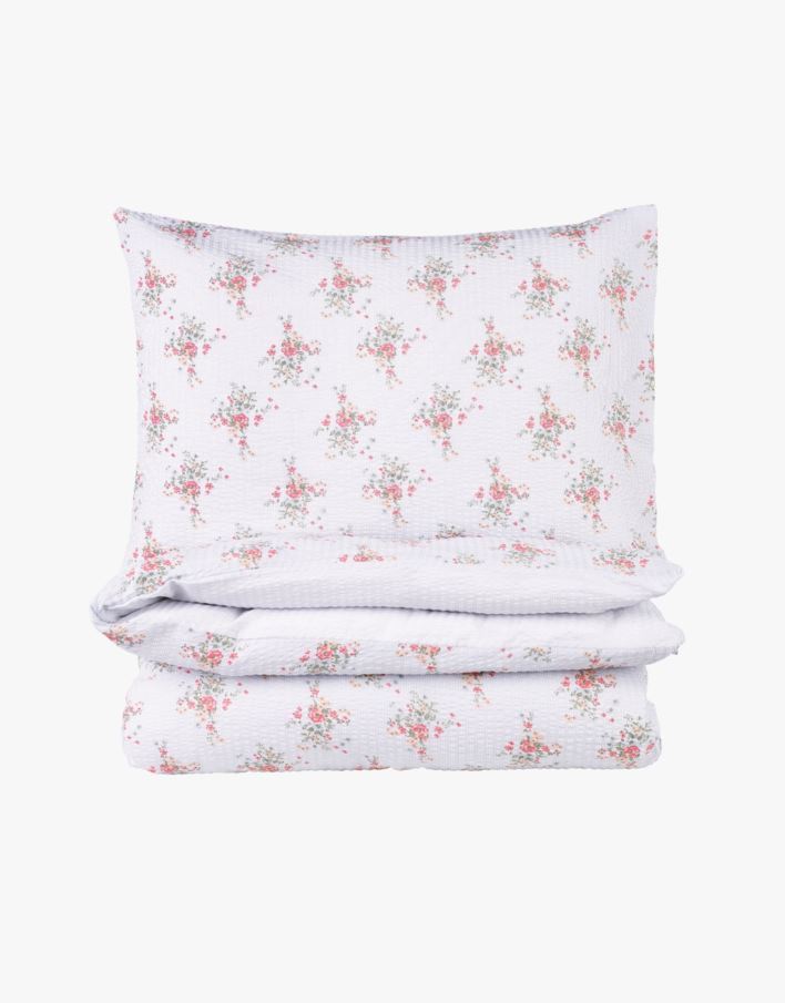 Krepp sengesett blå - 140x200 cm blå - 1