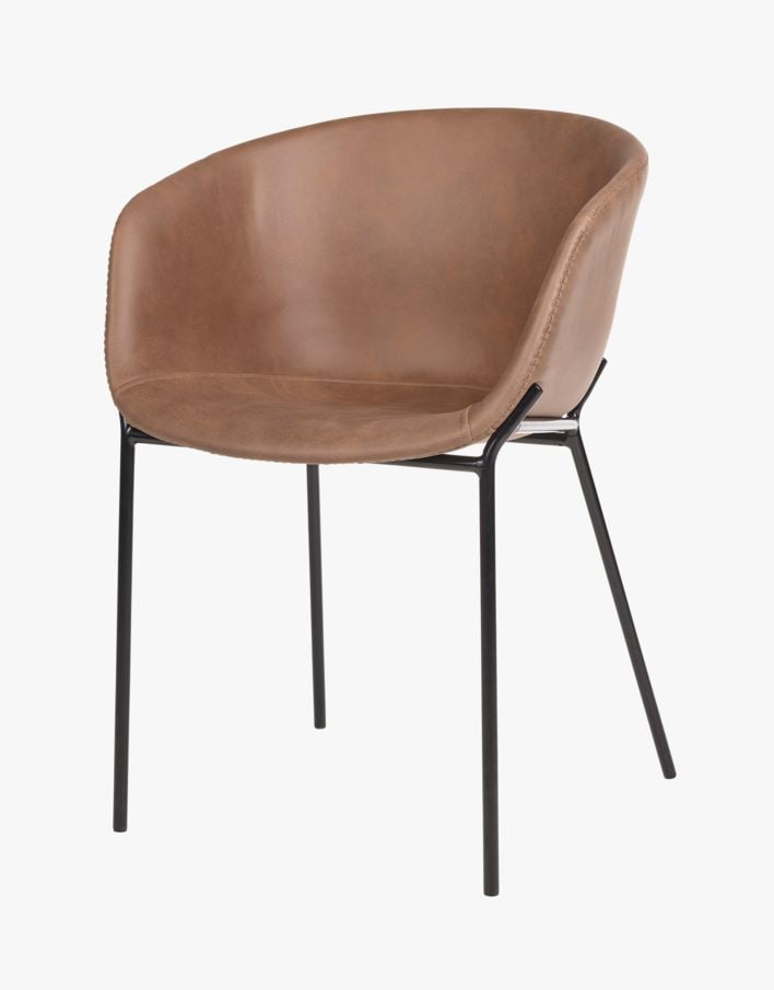 Spisestuestol cognac - 56x53x77 cm cognac - 1