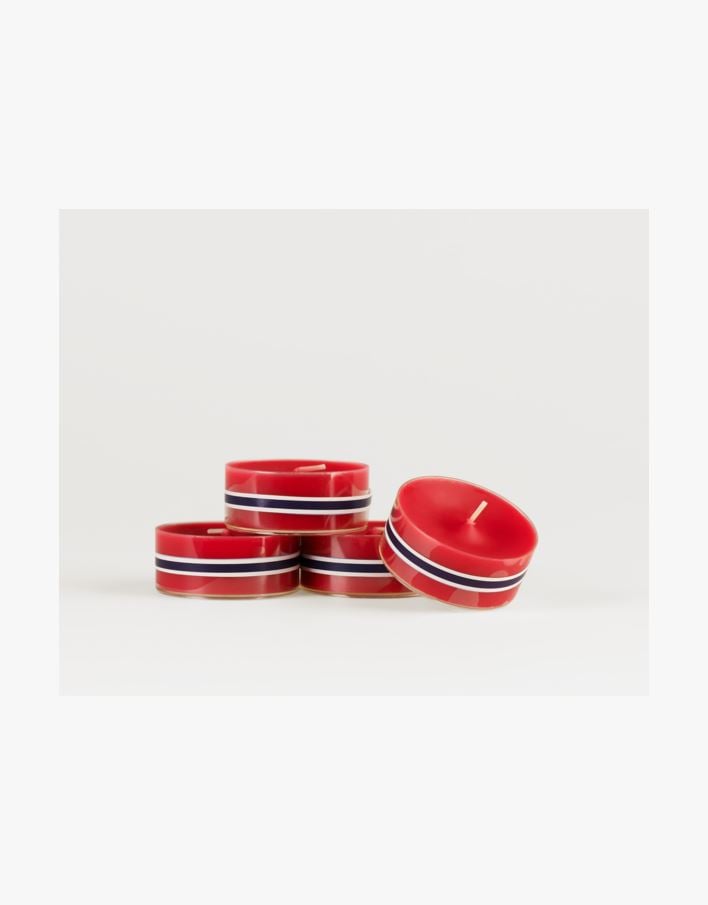 Telys rød - 6x6x2 cm rød - 1