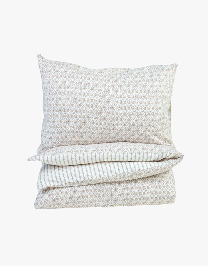 Flanell sengesett sand - 140x200+50x70 cm sand - 1