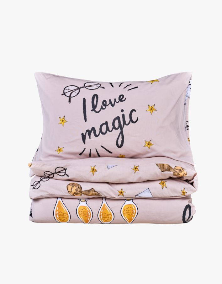 Bomull sengesett beige - 140x200 50x70cm beige - 1