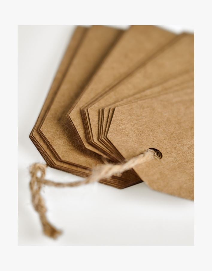Merkelapp 24stk natur - 5x10 cm natur - 1
