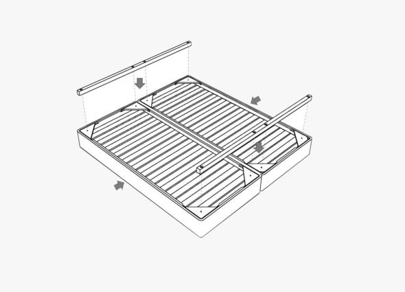 Sokkel svart - 180x200 cm svart - 1