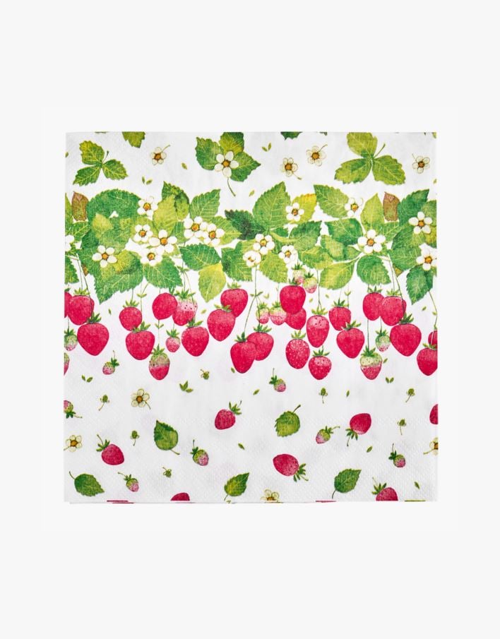 Papirservietter multi rød - 33x33 cm multi rød - 1