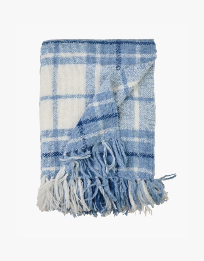 Ullpledd blå - 130x170 cm blå - 1