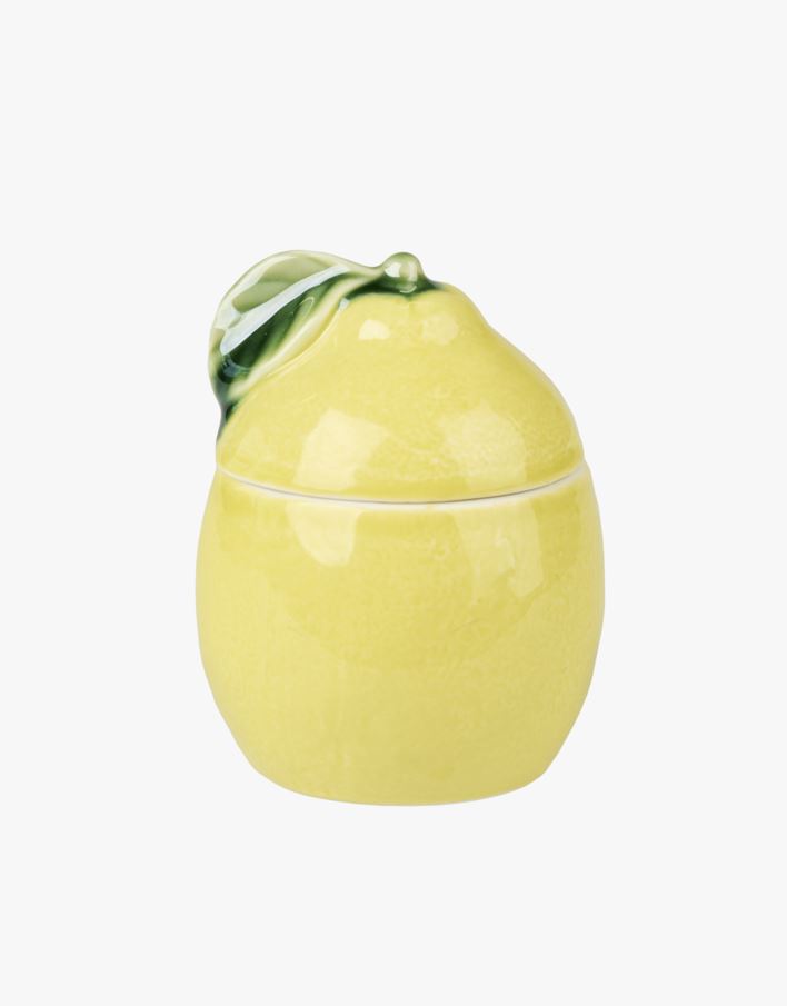 Krukke m/lokk gul - ø8,5 h10,5 cm gul - 1