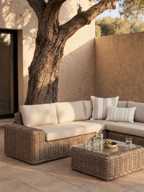 Sofasett beige - 2