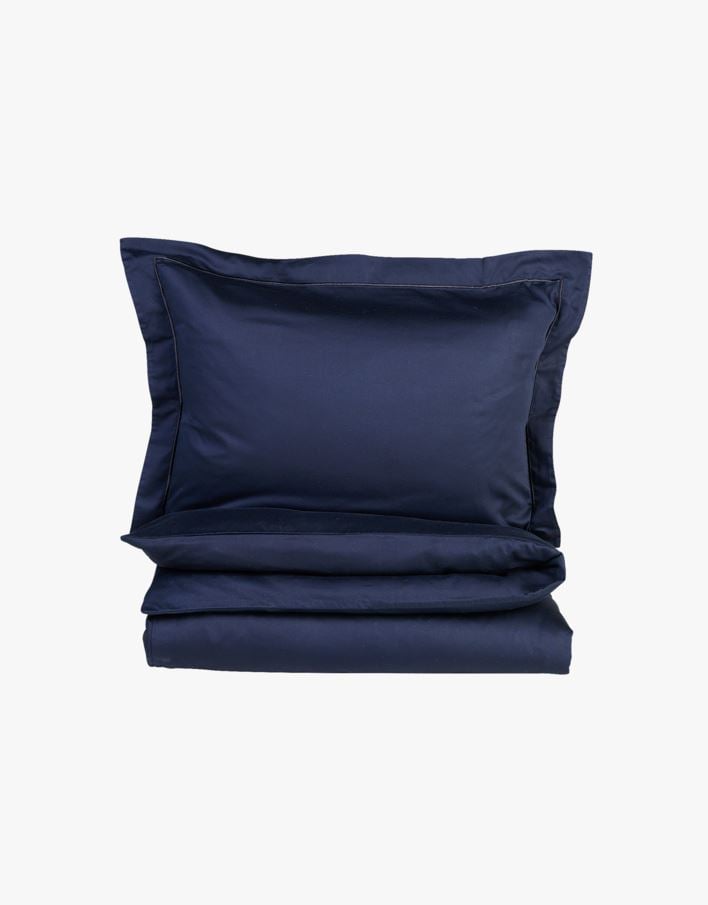 Egyptisk bomull sateng sengesett blå - 140x200 cm blå - 1
